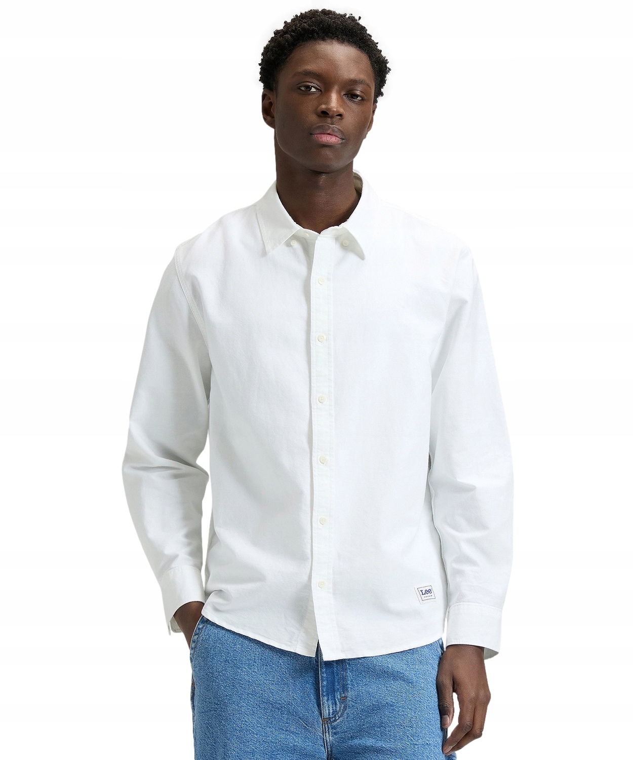 Košile Lee Workwear Relaxed No Pocket Button Down 112376595 BrightWhite XL