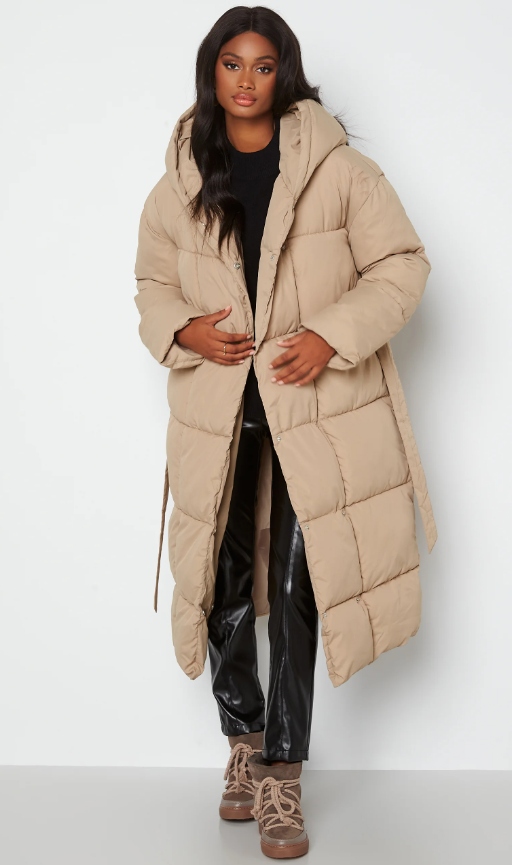 Bubbleroom Dámský Černý Péřový Kabát 34 Ohj