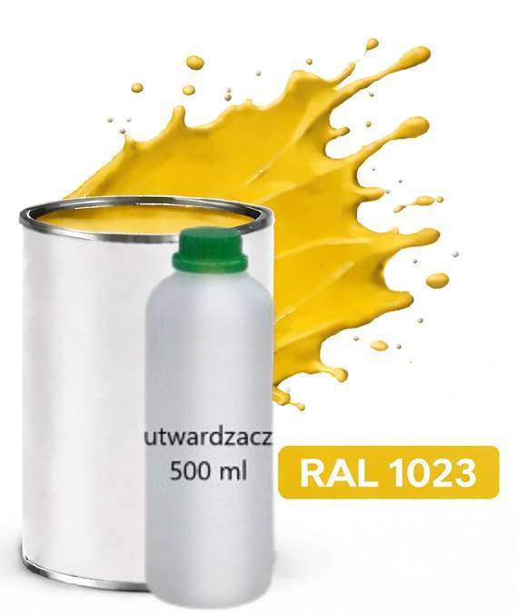 Ral 1023 Polyuretan Akryl 2:1 1L Pololesklý Lak Tužidlo Normal 0,5L