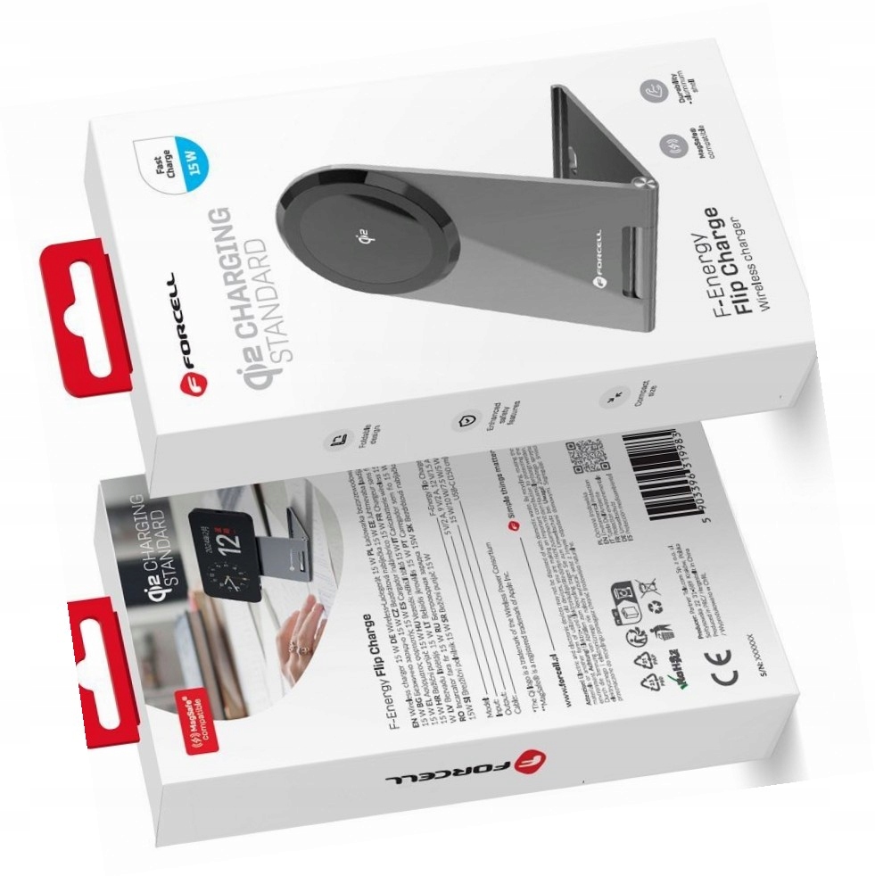 Ładowarka indukcyjna Qi2 MagSafe 15W srebrna do Sony Xperia 1 III 5G
