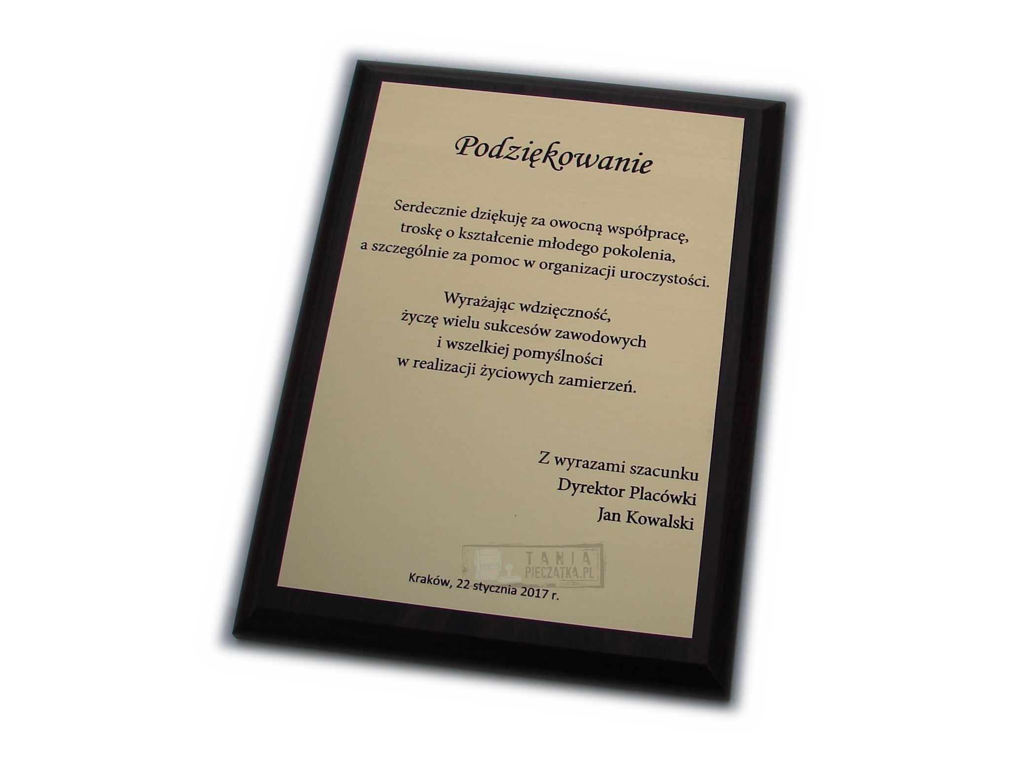 Elegancka nagroda, podziękowanie, dyplom, 304x228