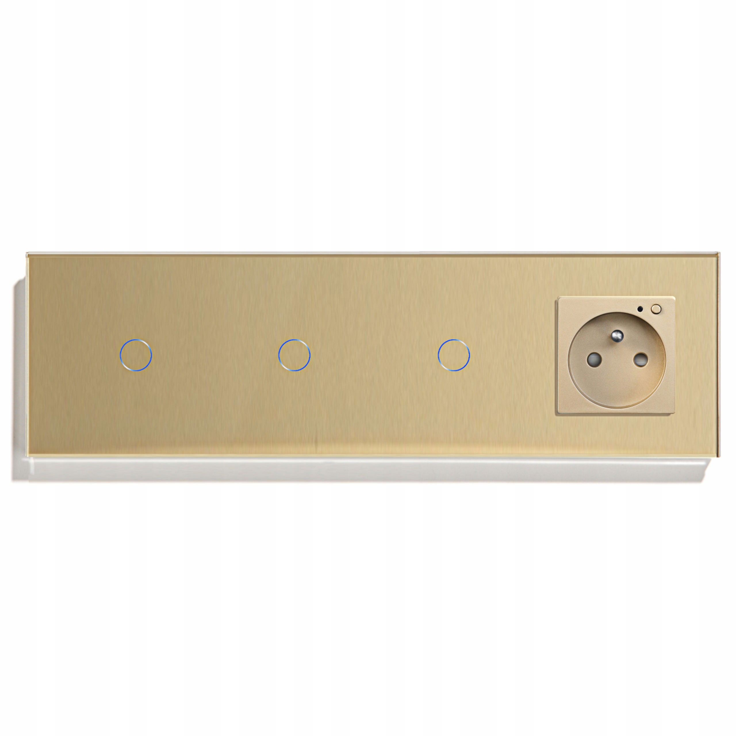 Inteligentný Dotykový Spínač 1+1+1 Zásuvka Vypínač Sklo Wifi Tuya