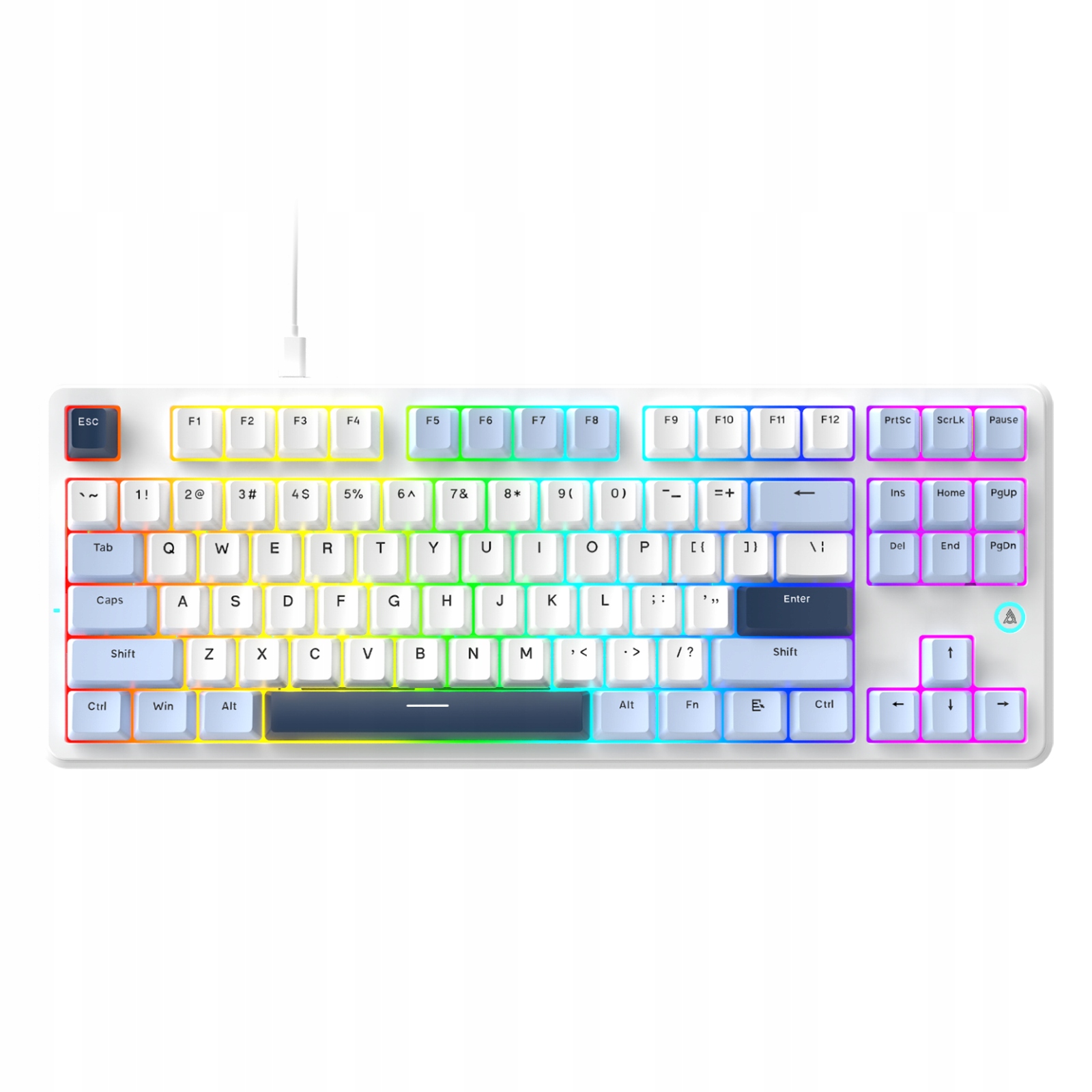 Ajazz 87Klawisze Tkl gra przewodowa klawiatura mechaniczna latające ryby przełącznik AK870V2