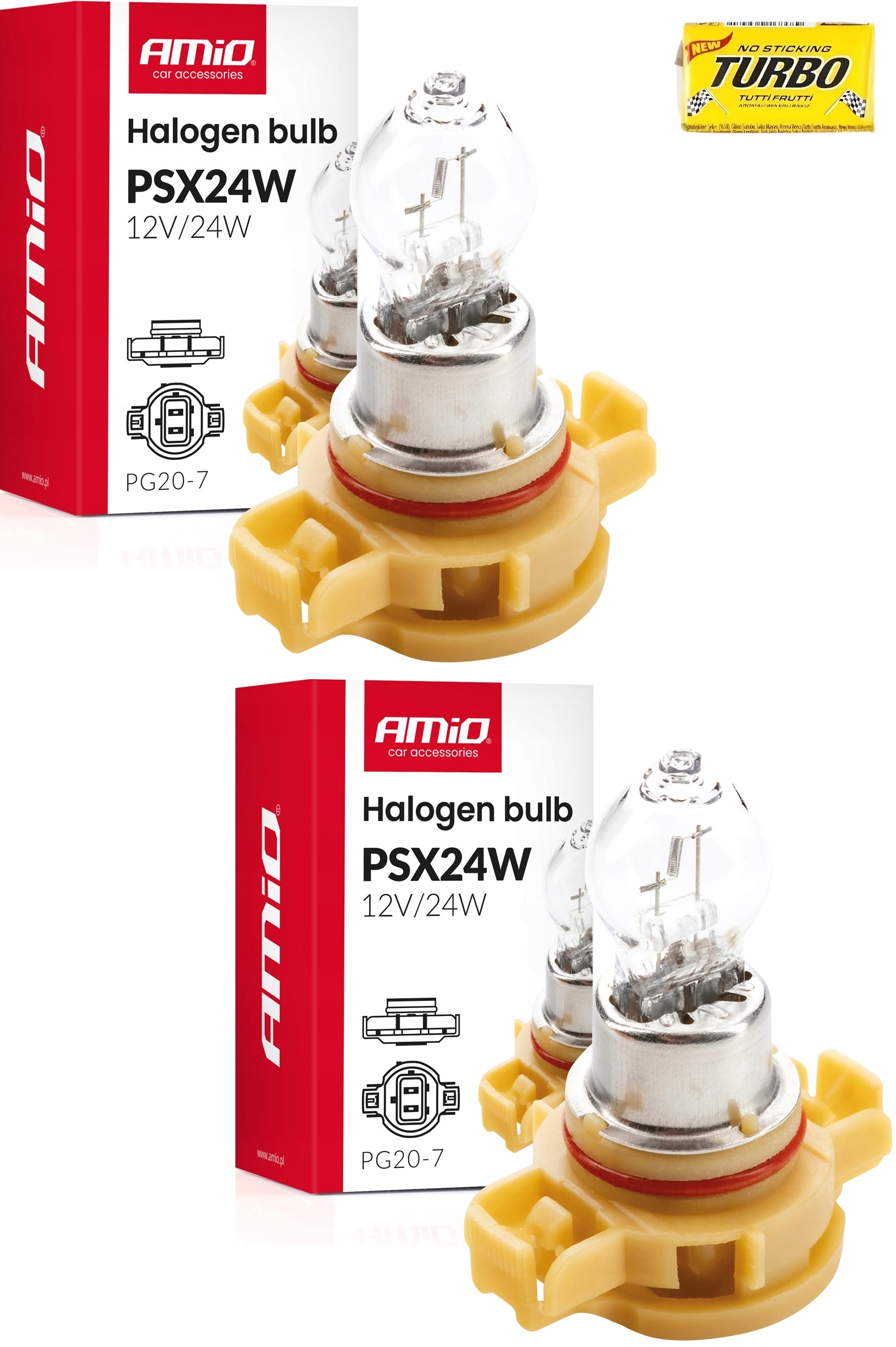 Zestaw 2x Żarówka Halogenowa PSX24W PG20-7 12V 24W Citroen Jeep Mini Subaru