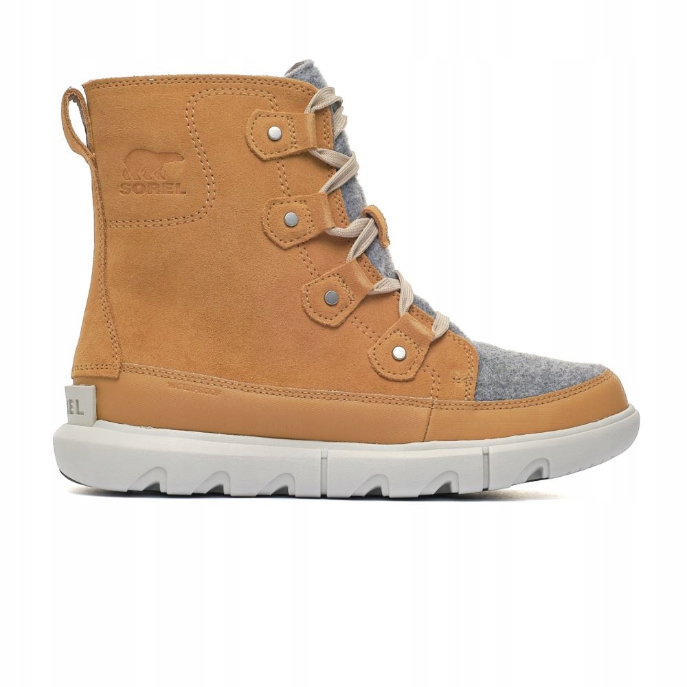 Boty Sorel Explorer Next Joan Wp Fe, kožené, zimní, hnědé 2068791253 38