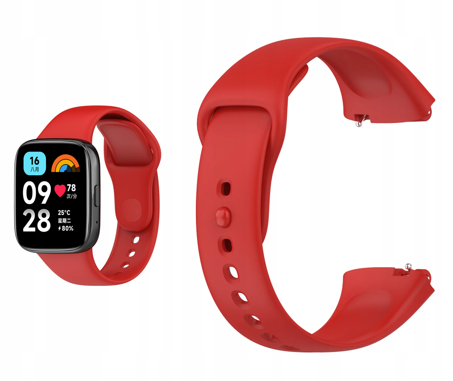 Pasek do Xiaomi Redmi Watch 3 ACTIVE CZERWONY