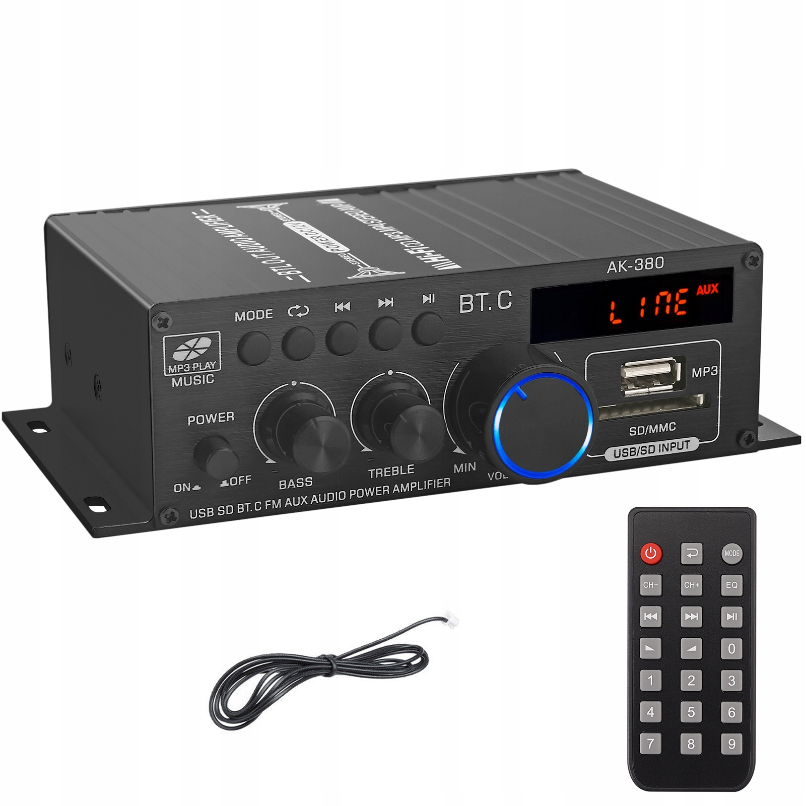 

Wzmacniacz AK-380 Hifi Bluetooth 5.0 MP3 Z Pilotem