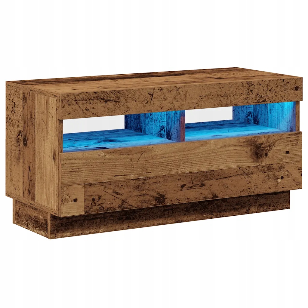 Szafka RTV LED 80x35x40cm Stare Drewno