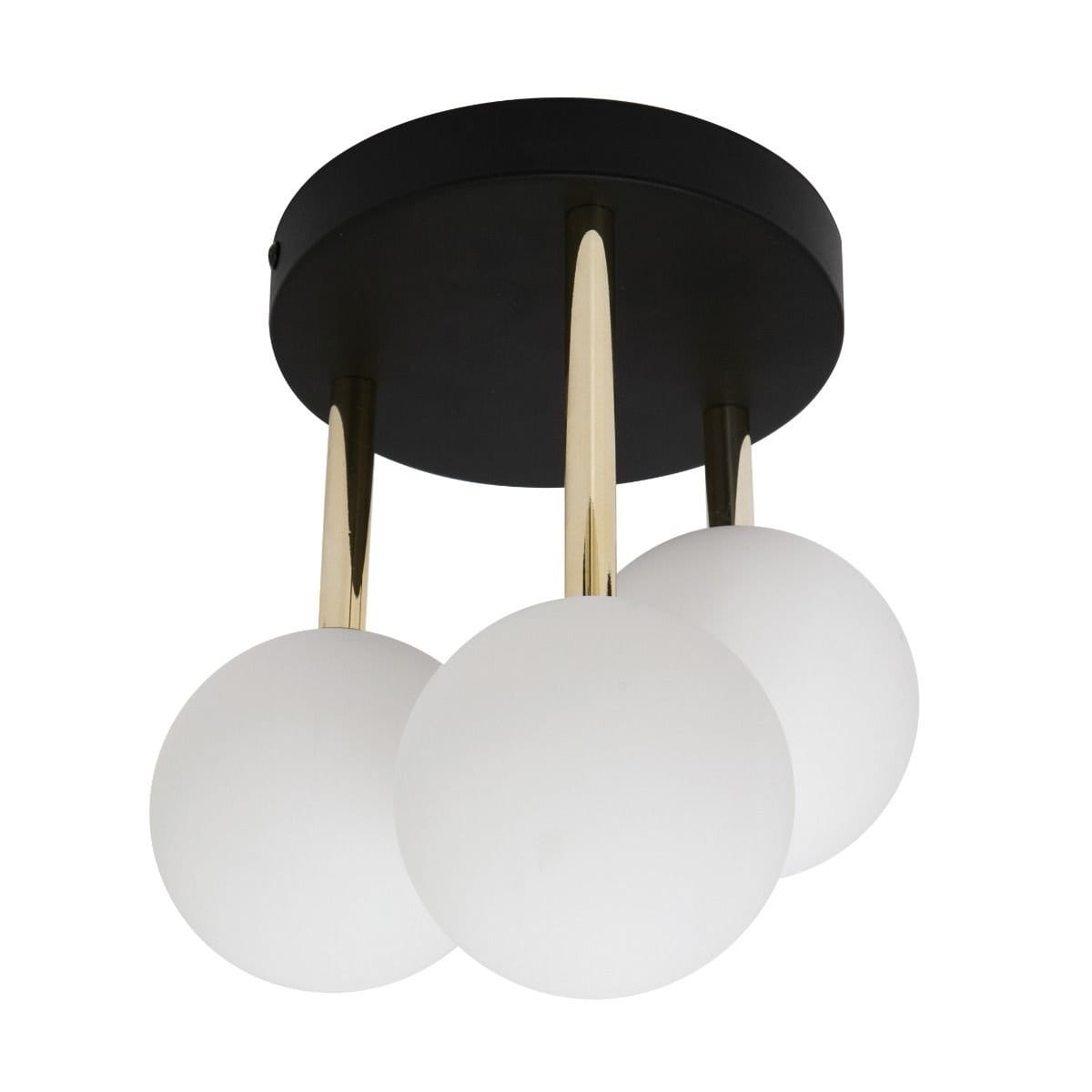 Závesná lampa s tromi svetelnými zdrojmi v tvare gule do obývačky Ali G9