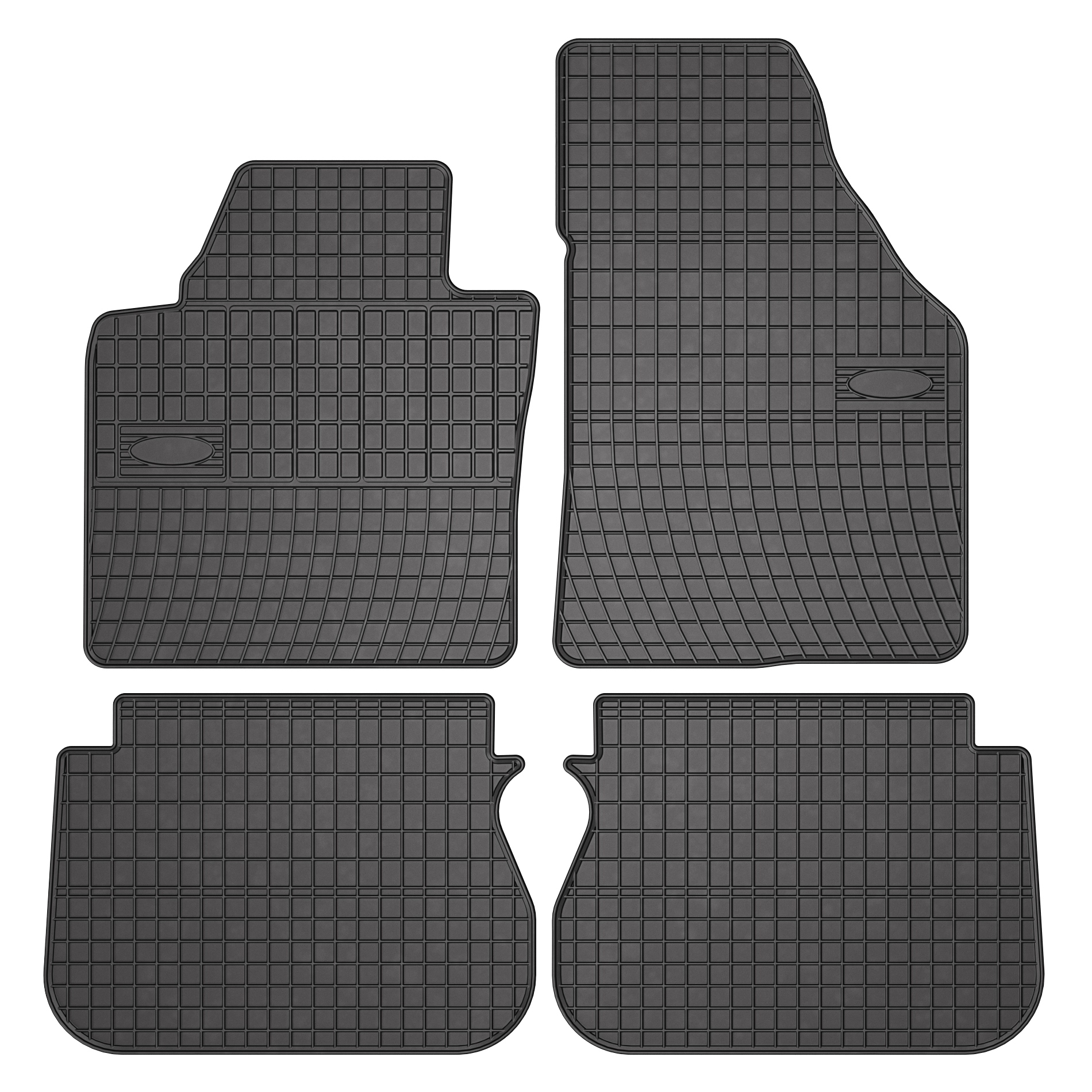 Dywaniki gumowe Frogum elToro do Vw Caddy III 2003-2020 komplet 4 szt. rant