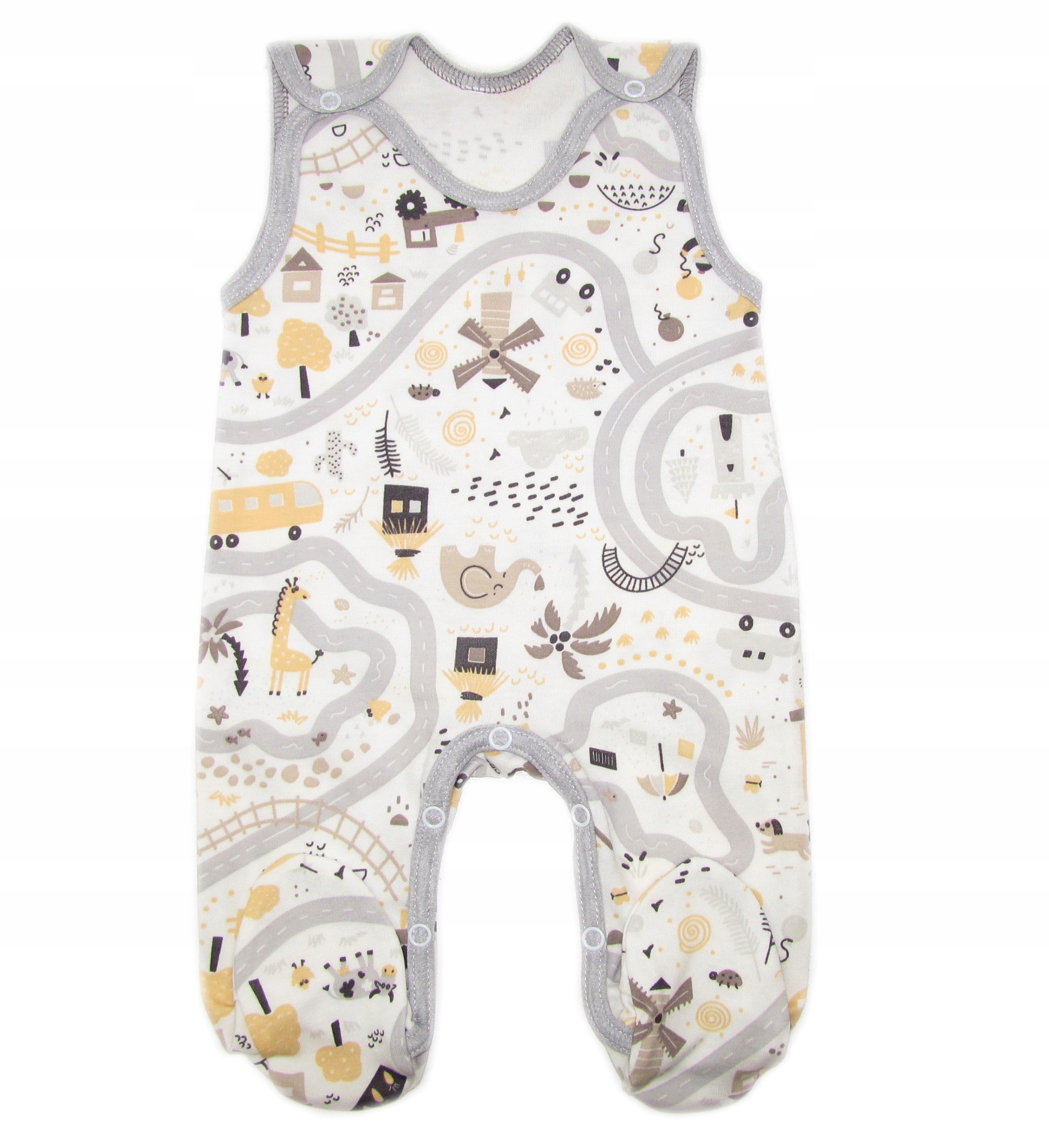 ŚPIOCHY NIEMOWLĘCE ŚPIOSZKI BAWEŁNIANE r.56 /82a/ Rękaw bez rękawów