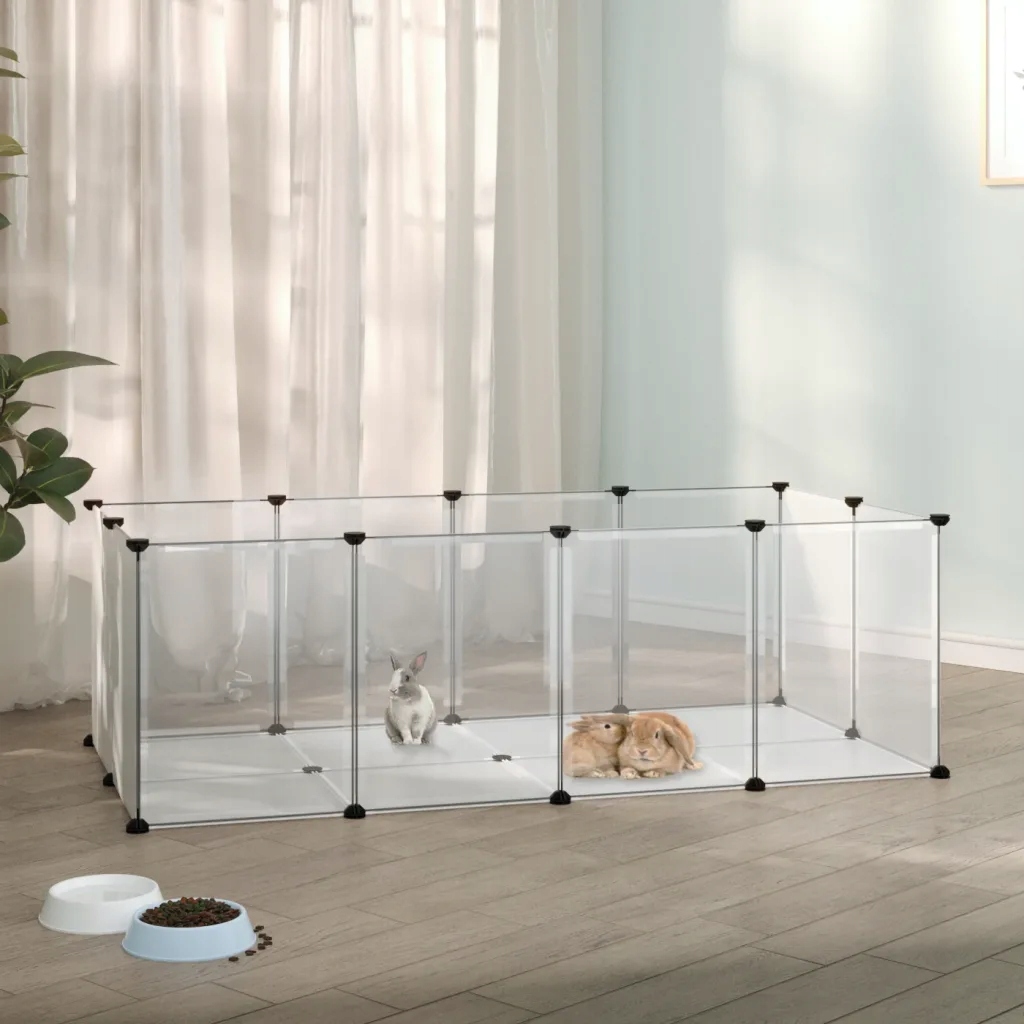Levně Klec pro malá zvířata průhledná 144x74x46,5 cm Pp a ocel