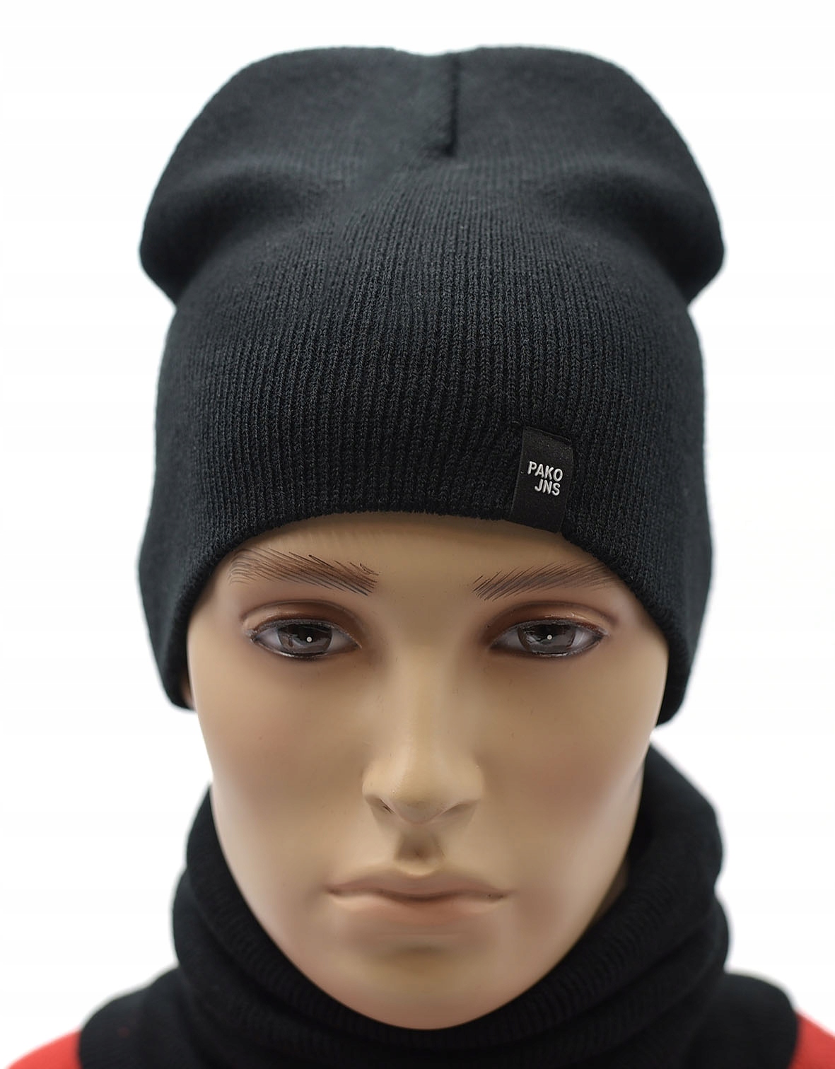 

Czapka beanie dzianinowa dwuwarstwowa czarna Pako