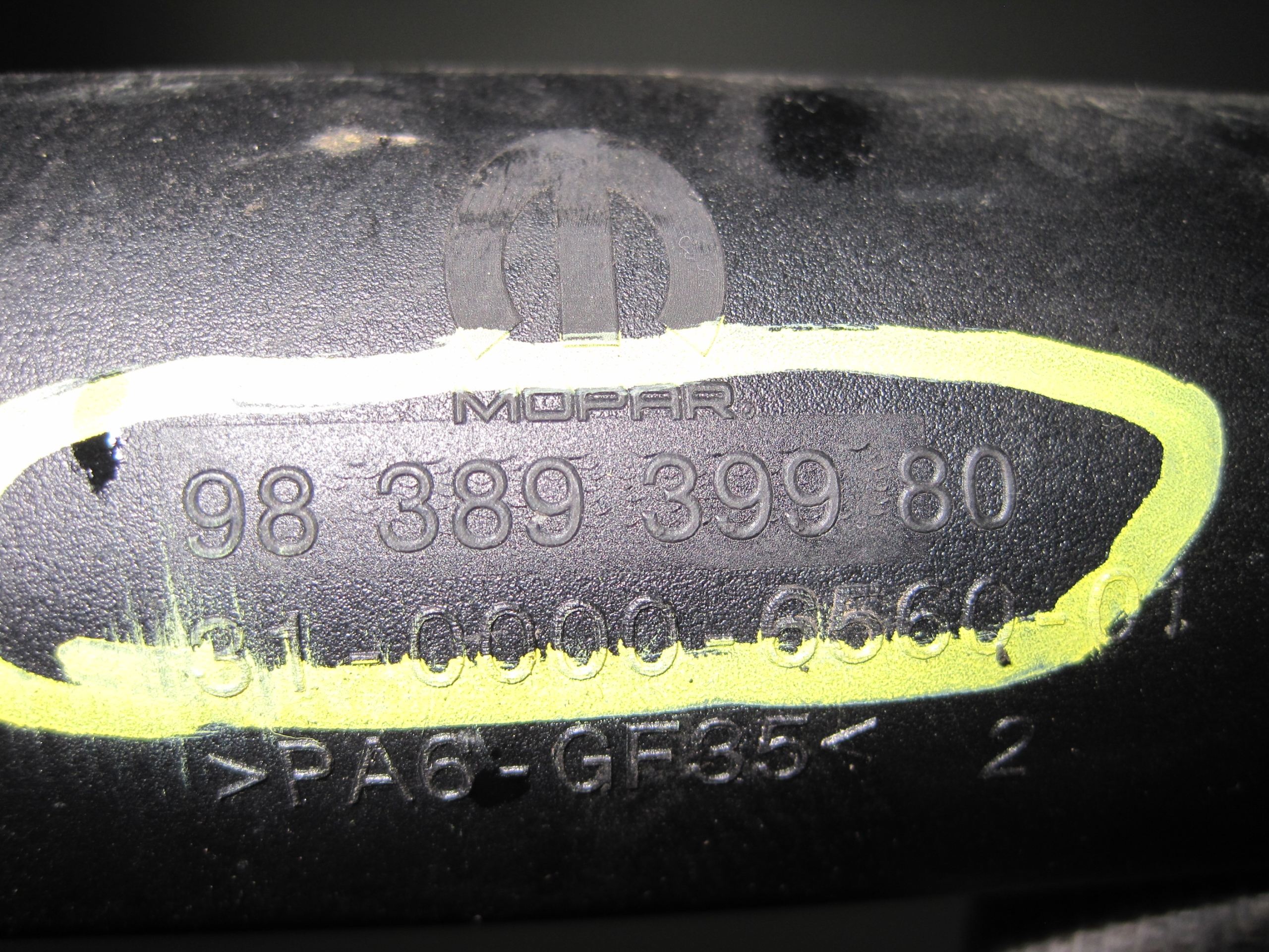 pipe hose CITROEN PEUGEOT 9838939980