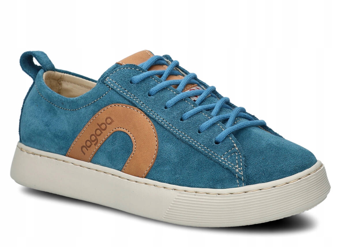 Nagaba 611 Jeans Welur Pohodlné Kožené Polské Dámské Polobotky