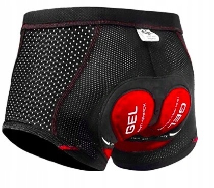 SPODENKI ROWEROWE KOLARSKIE MĘSKIE BOKSERKI Z WKŁADKĄ 3D ŻELOWĄ SZORTY L Kod producenta CHN-lTB424