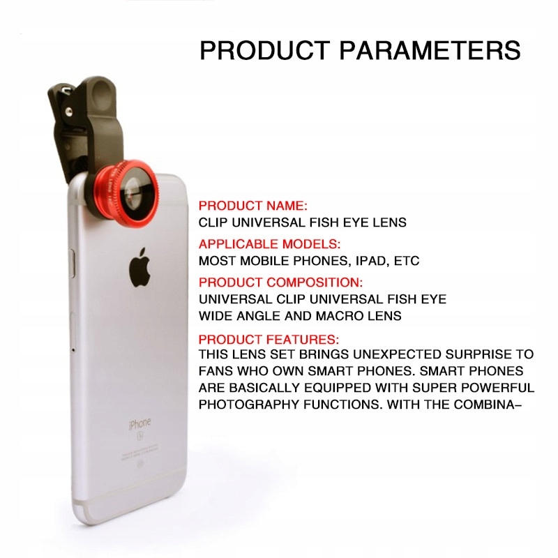 3in1 Fisheye Wide Angle Micro Camera Lens for Marka Inna