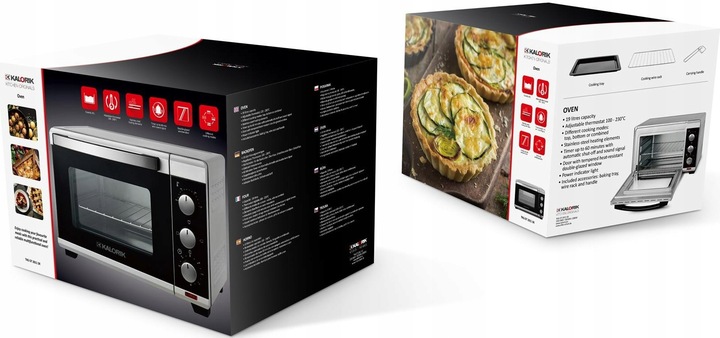 Mini PIEKARNIK Elektryczny 20L 1280W TIMER GRILL Stay-on PODWÓJNA SZYBA Model OT2011