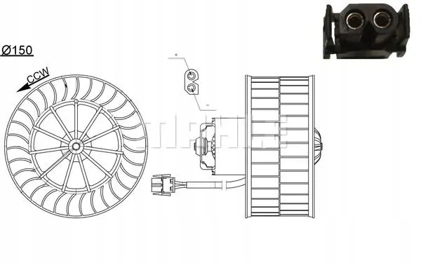 mahle аб 44 000S вентилятор внутренний