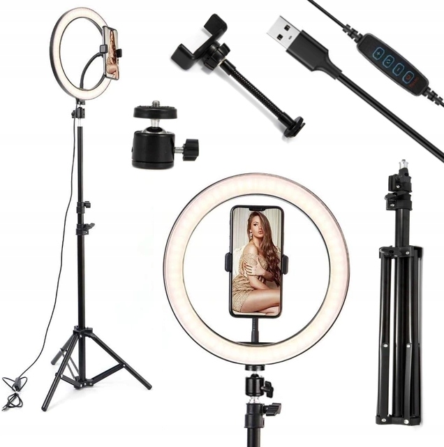 LAMPA PIERŚCIENIOWA OBROTOWA RING STATYW 220CM -DO ZDJĘĆ, SELFIE NOWY MODEL Kod producenta LAMPA PIERŚCIENIOWA OBROTOWA