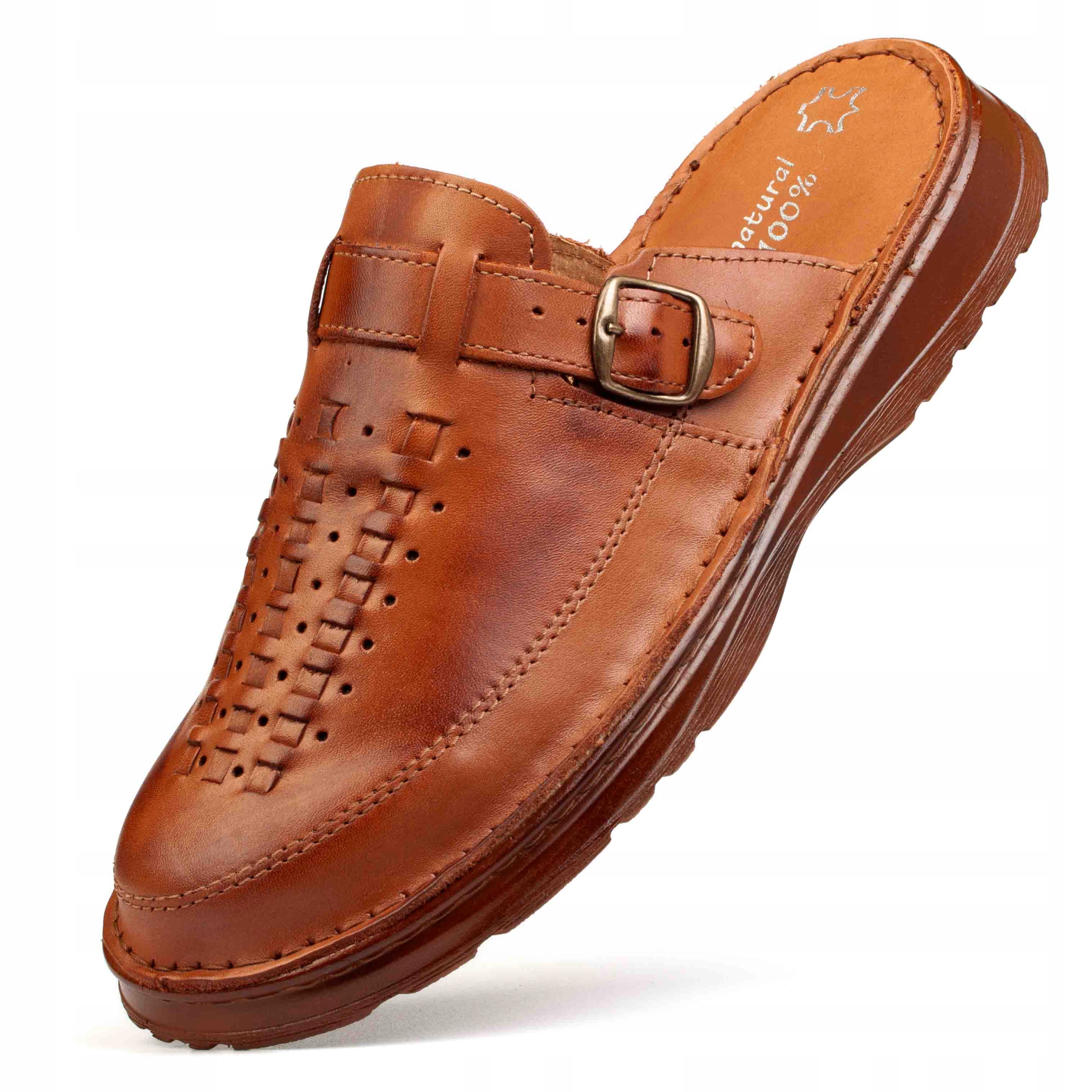 Pánské pantofle hnědé plné 2205 43