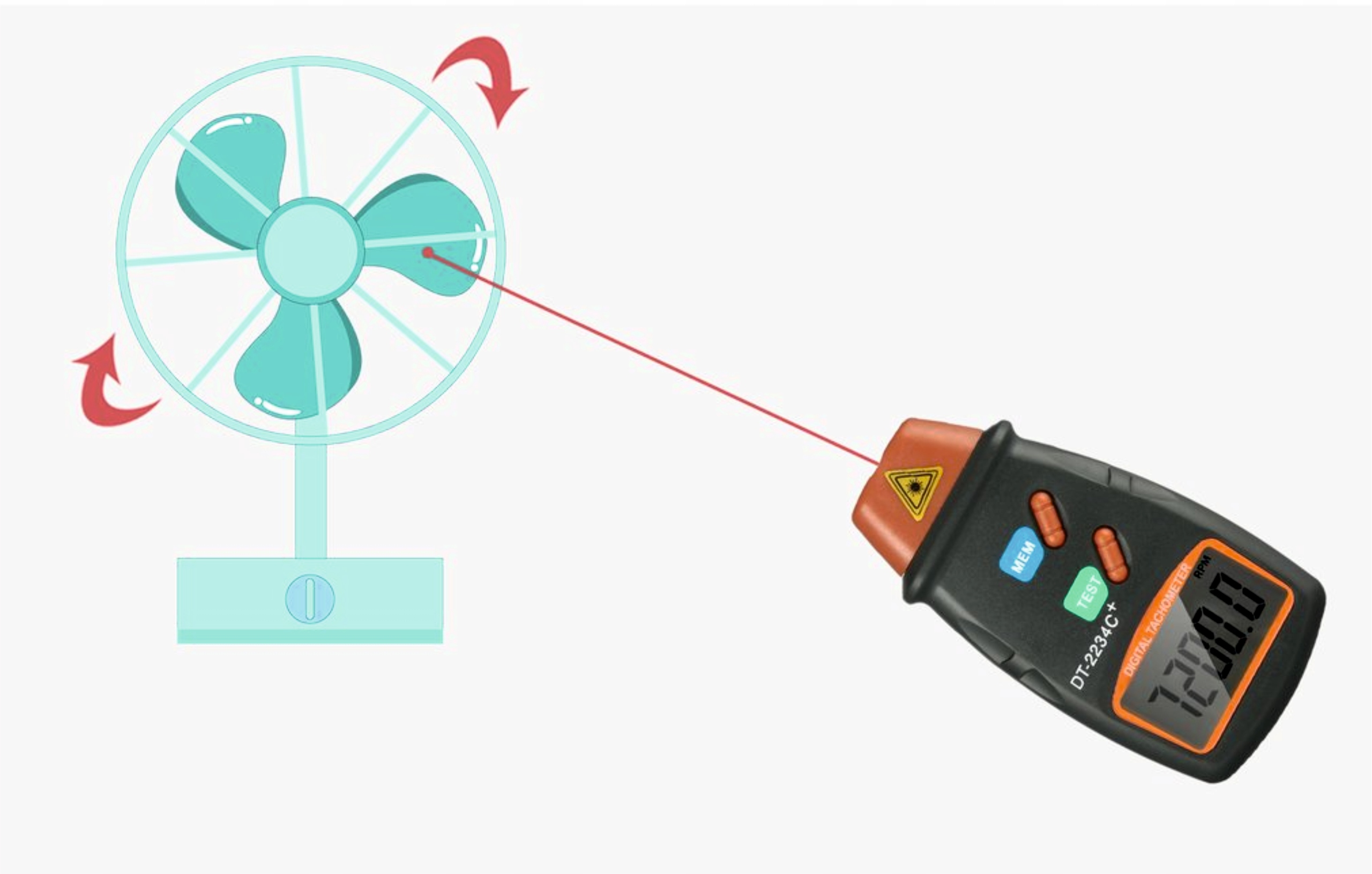 TACHOMETR LCD MIERNIK OBROTÓW RPM POMIAR OPTYCZNY EAN (GTIN) 5906660431640