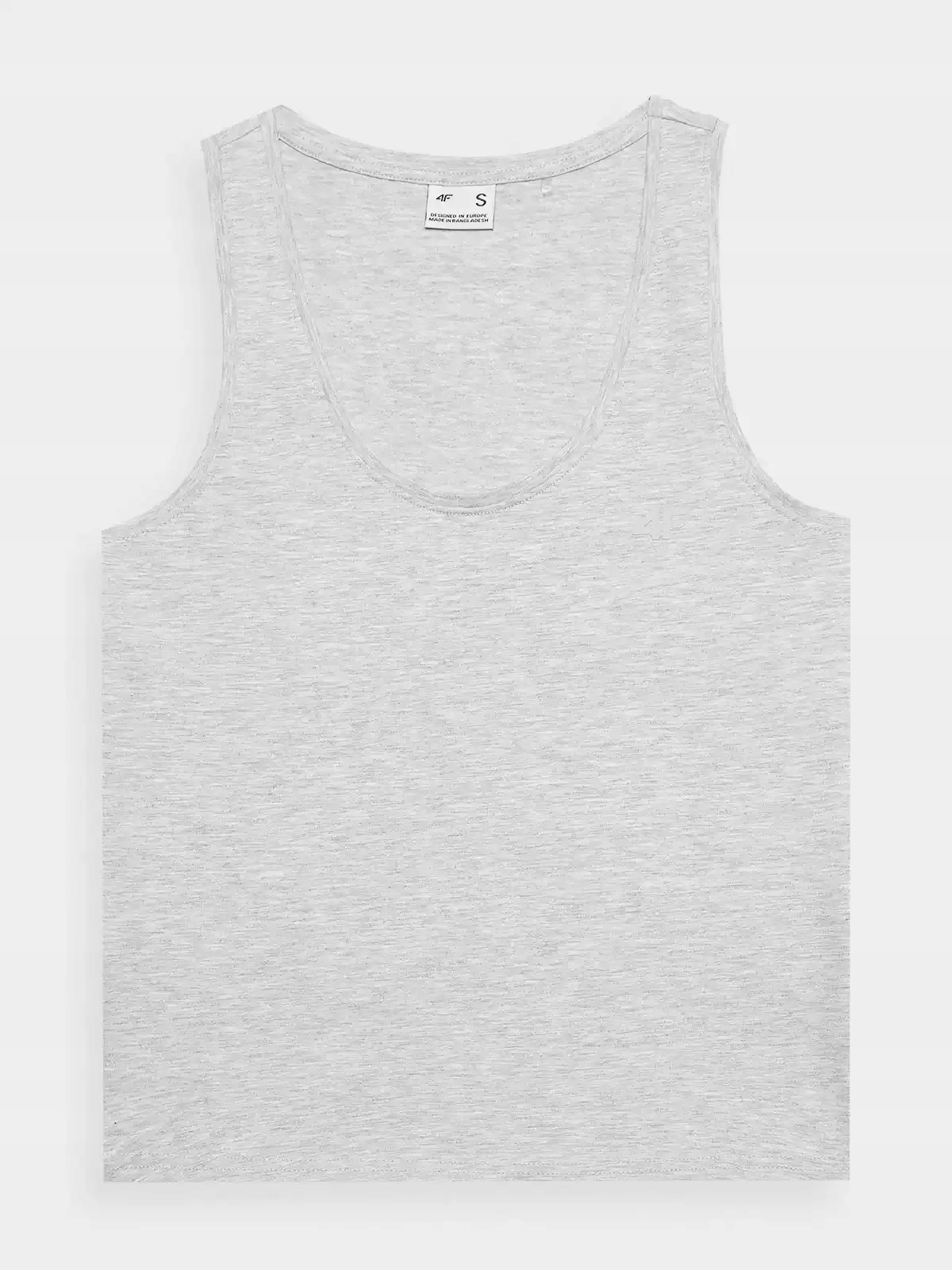 KOSZULKA DAMSKA 4F BOKSERKA BAWEŁNIANA TOP NA RAMIĄCZKA SS24F041 Wzór dominujący bez wzoru