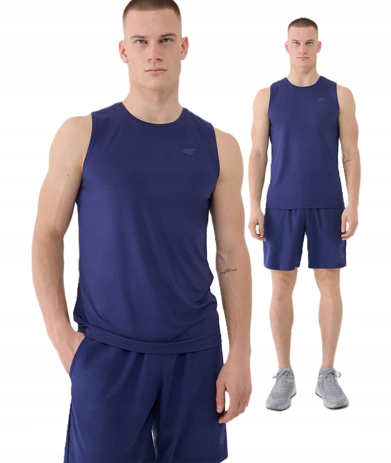 4F Bezrękawnik Męski Sport Tank Top TFSLM460 Granat M