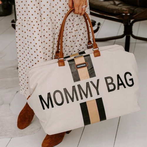 MOMMY BAG DUZA TORBA CHILDHOME TWEEDOWA KREMOWA Marka Childhome