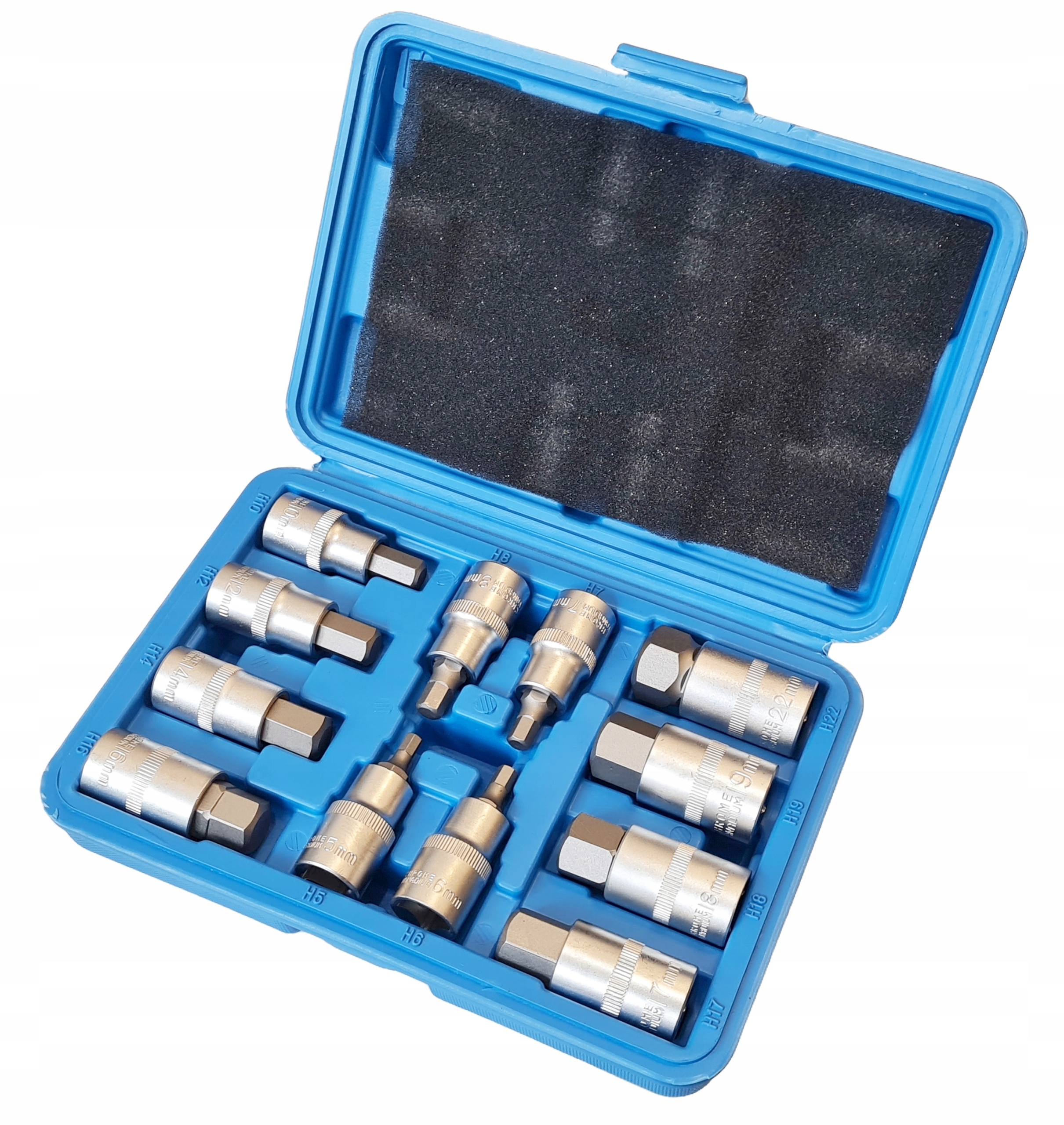 Klucze Nasadowe Imbusowe 1/2" Zestaw Kluczy Imbusowych Nasadowych 12 El