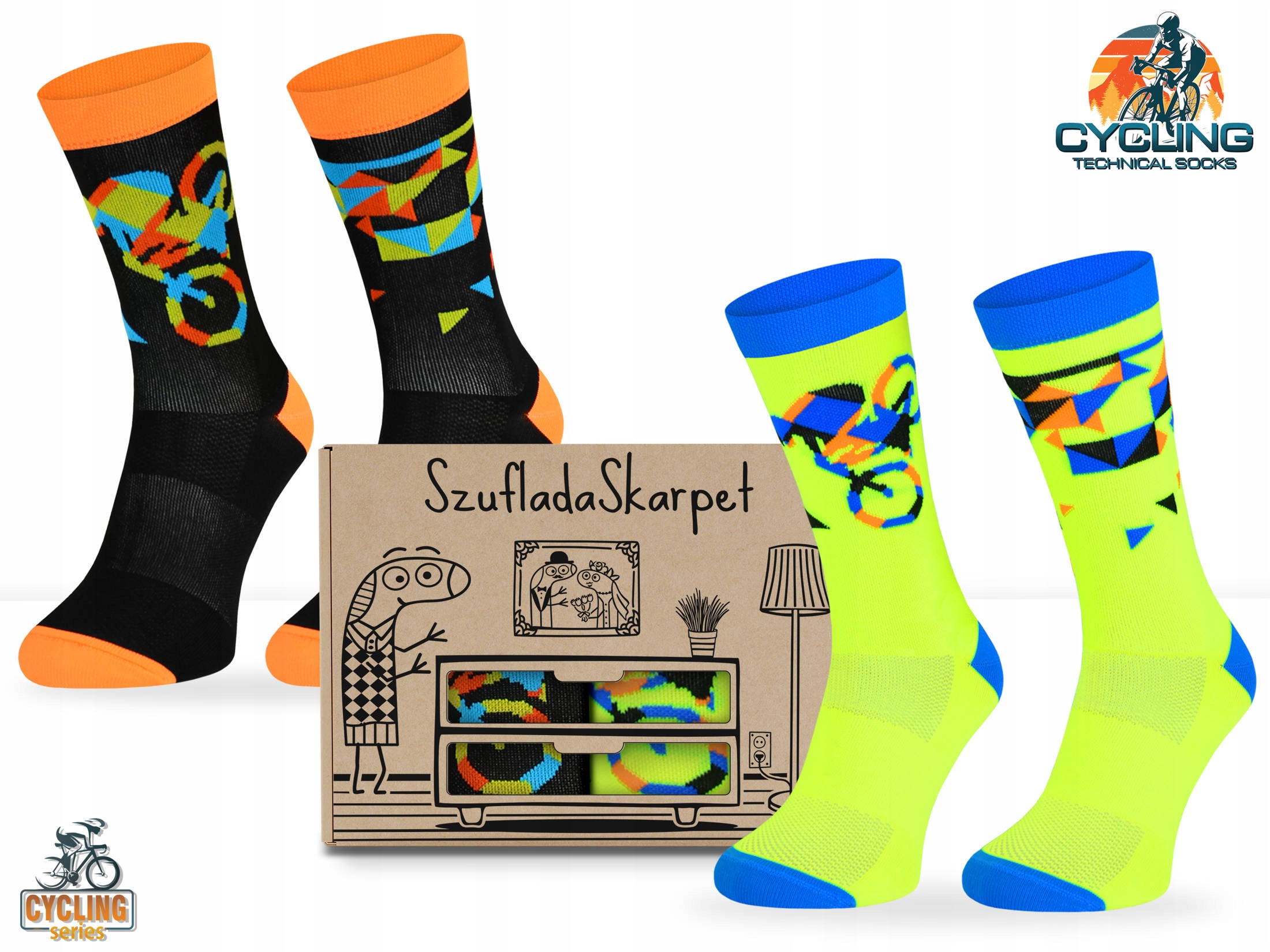Prezent dla rowerzysty zestaw 2 par skarpet BIK2 Marka Comodo