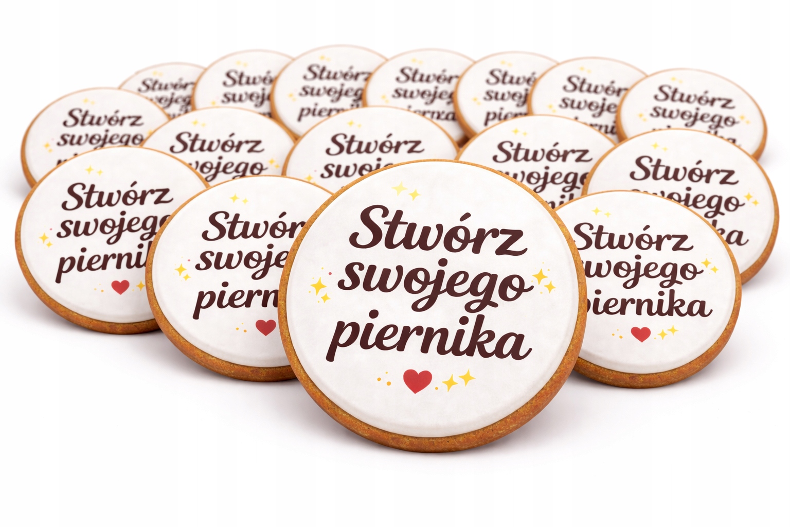 Pierniki z wydrukiem cukrowym Upominek dla Pracowników, Słodki