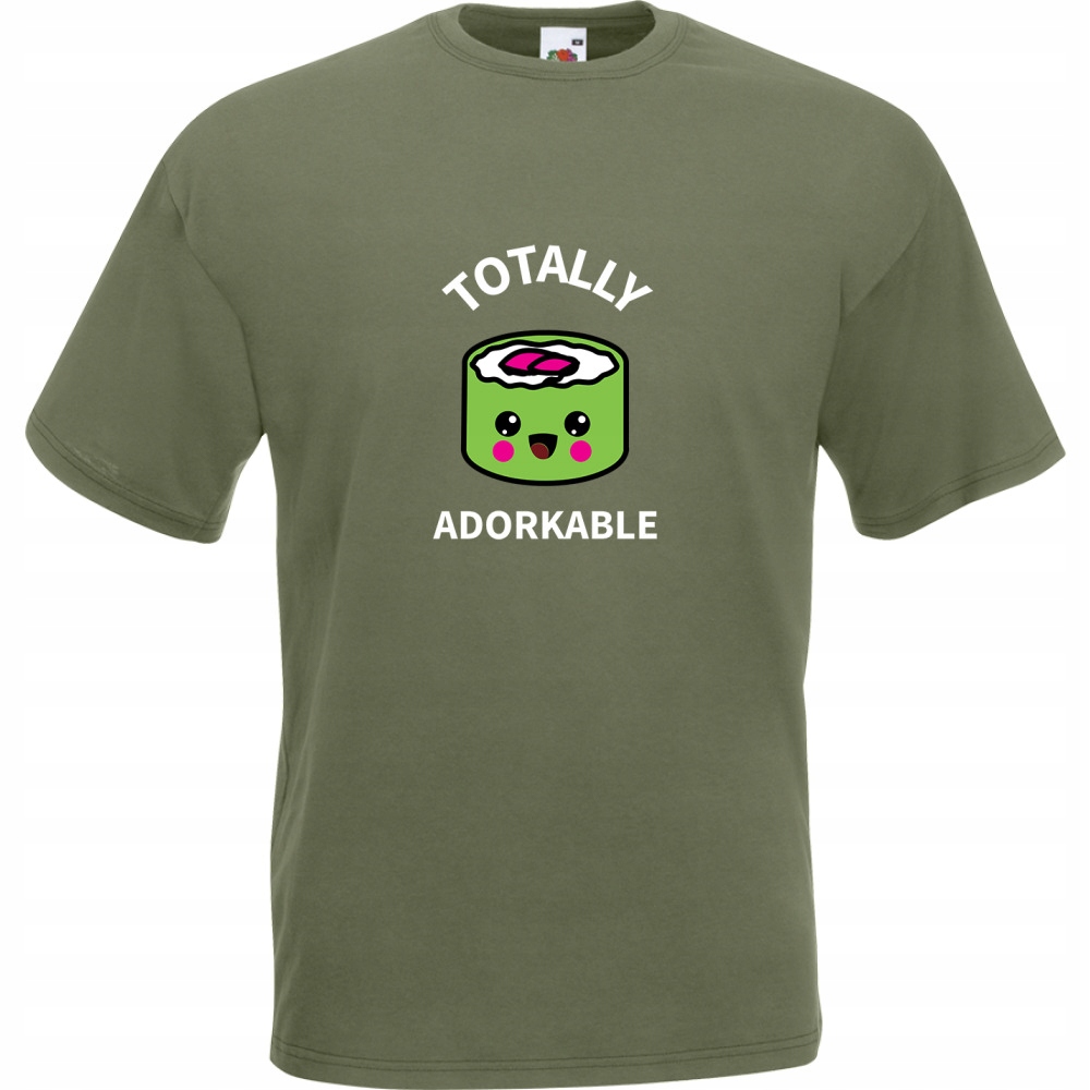 

Koszulka adorkable sushi urocze kawaii XL oliwkowa