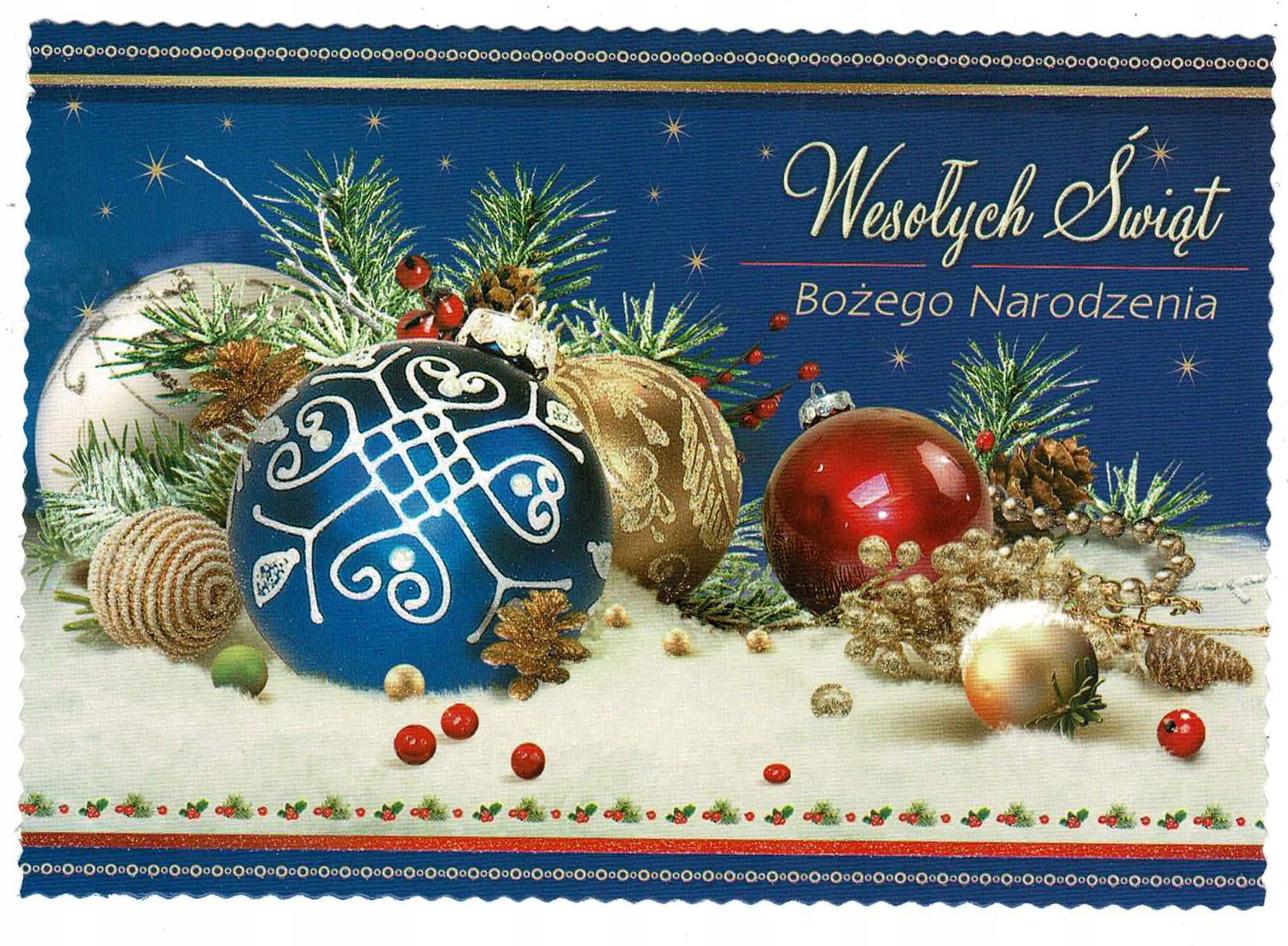 POCZTÓWKA KARTKA BOŻE NARODZENIE ŚWIĘTA 1 SZTUKA ŚWIECKA