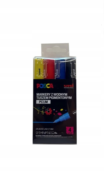 Fixy plakátové PC-1M 4 barvy Posca Uni