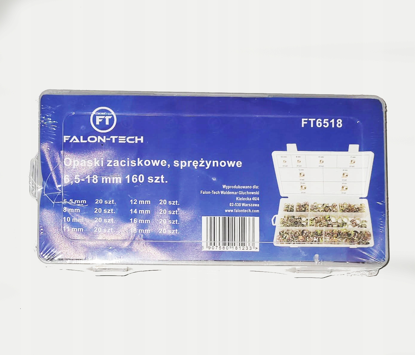 Opaska zaciskowa Falon-Tech 160 szt. FT6518