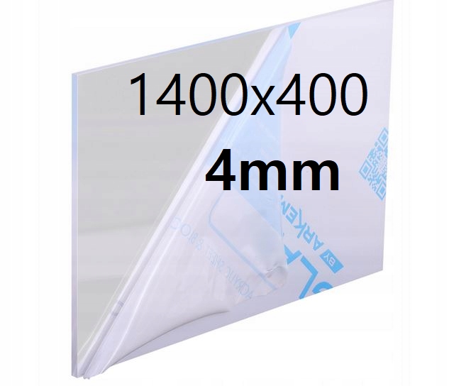 Pleksi /plexi Plexa Plexa Bezbarvá na míru 1400x400x4 mm Akrylová Deska