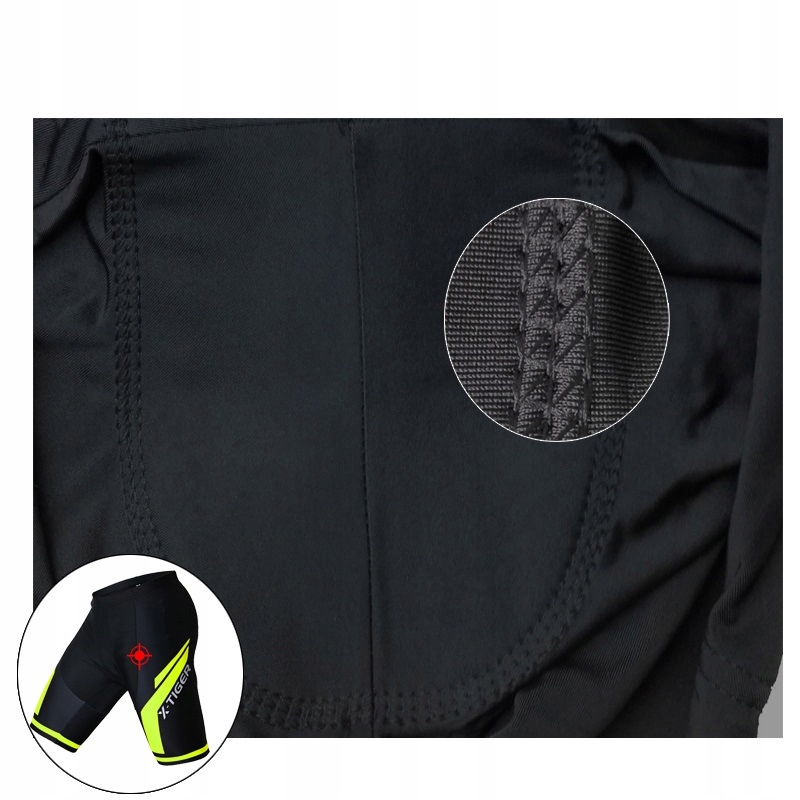 SPODENKI ROWEROWE WKŁADKA ŻEL 5D ODDYCHAJĄCE TERMO Rozmiar 6XL