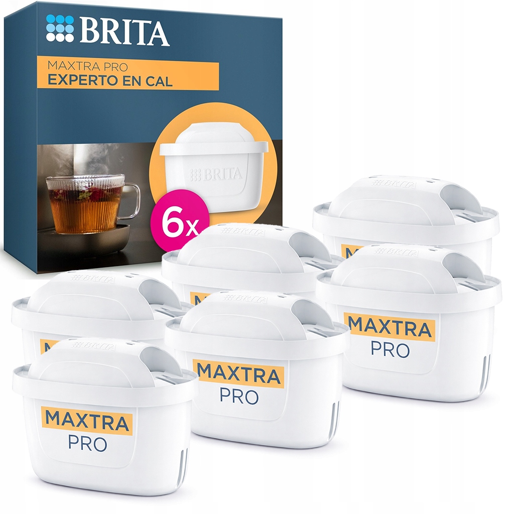 6x Wkład Filtr Do Wody Brita Maxtra Plus Hard Twarda Woda Oryginał