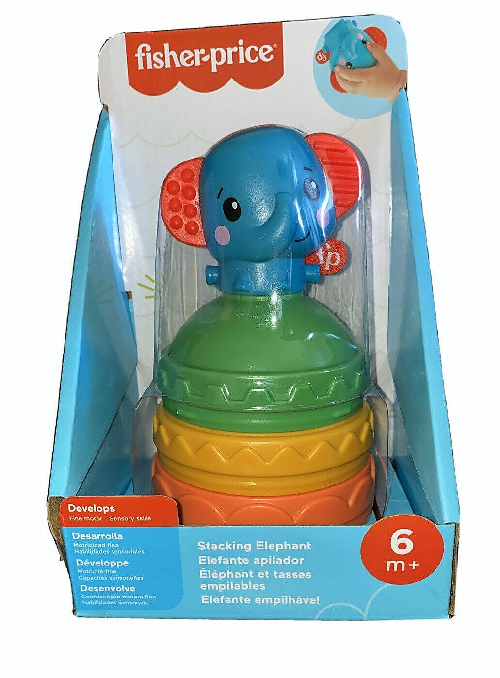 Fisher Price SŁONIK DO UKŁADANIA PIRAMIDKA GWL66