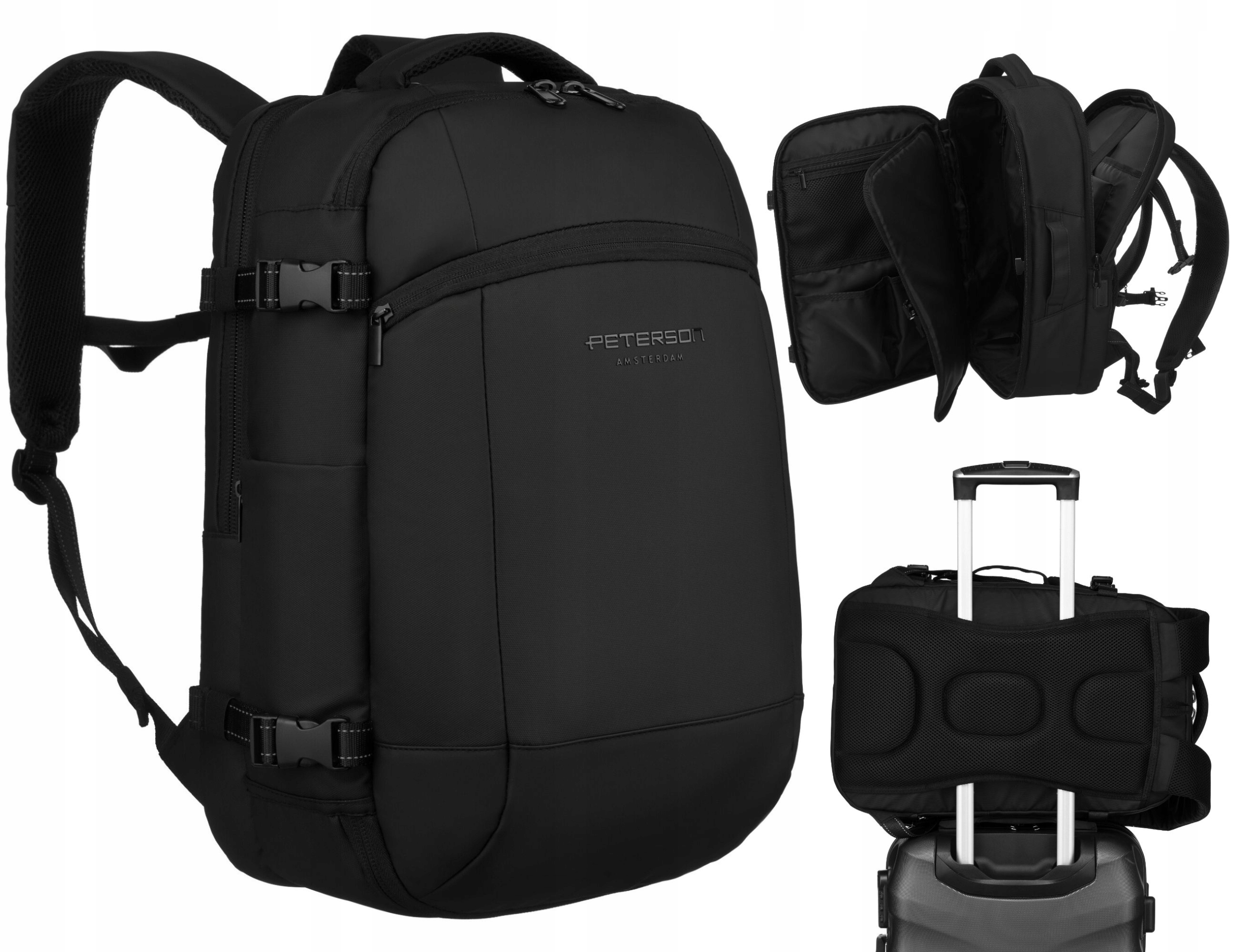 Batoh kompresní batoh Peterson voděodolný pro notebook 17" Usb 40-60L