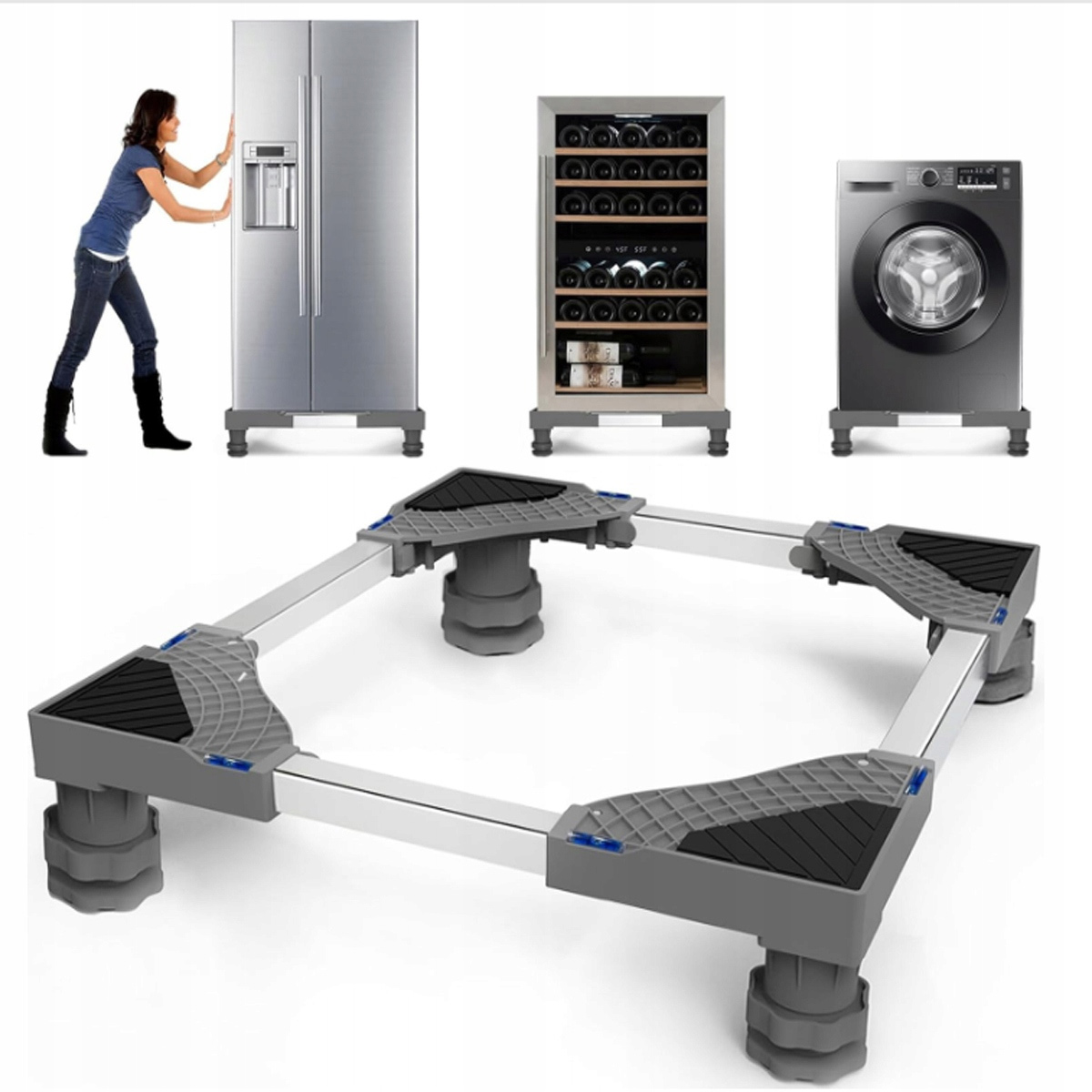 Regulowana Podstawa pod Pralkę i Lodówkę Agd Obciążenie 200 kg