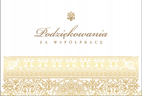 

Kartka z Podziękowaniami za współpracę lux PP1614