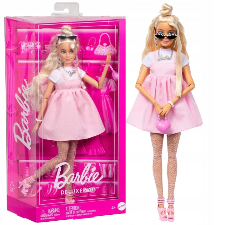 BARBIE LALKA KOLEKCJONERSKA DELUXE STYLE BLONDYNKA W STROJU BARBIECORE 29CM