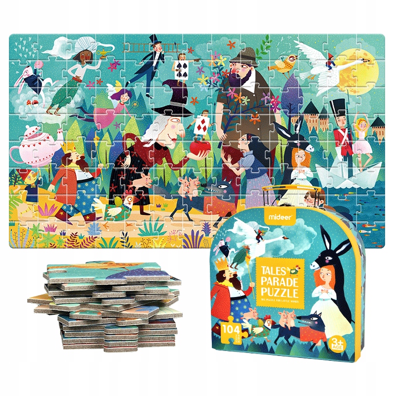 

Mideer Puzzle walizka Baśniowa Parada 3+ 104 el.