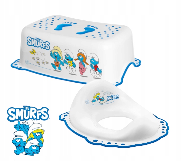 ZESTAW SMERFY PODNÓŻEK PODEST + NAKŁADKA NA SEDES WC