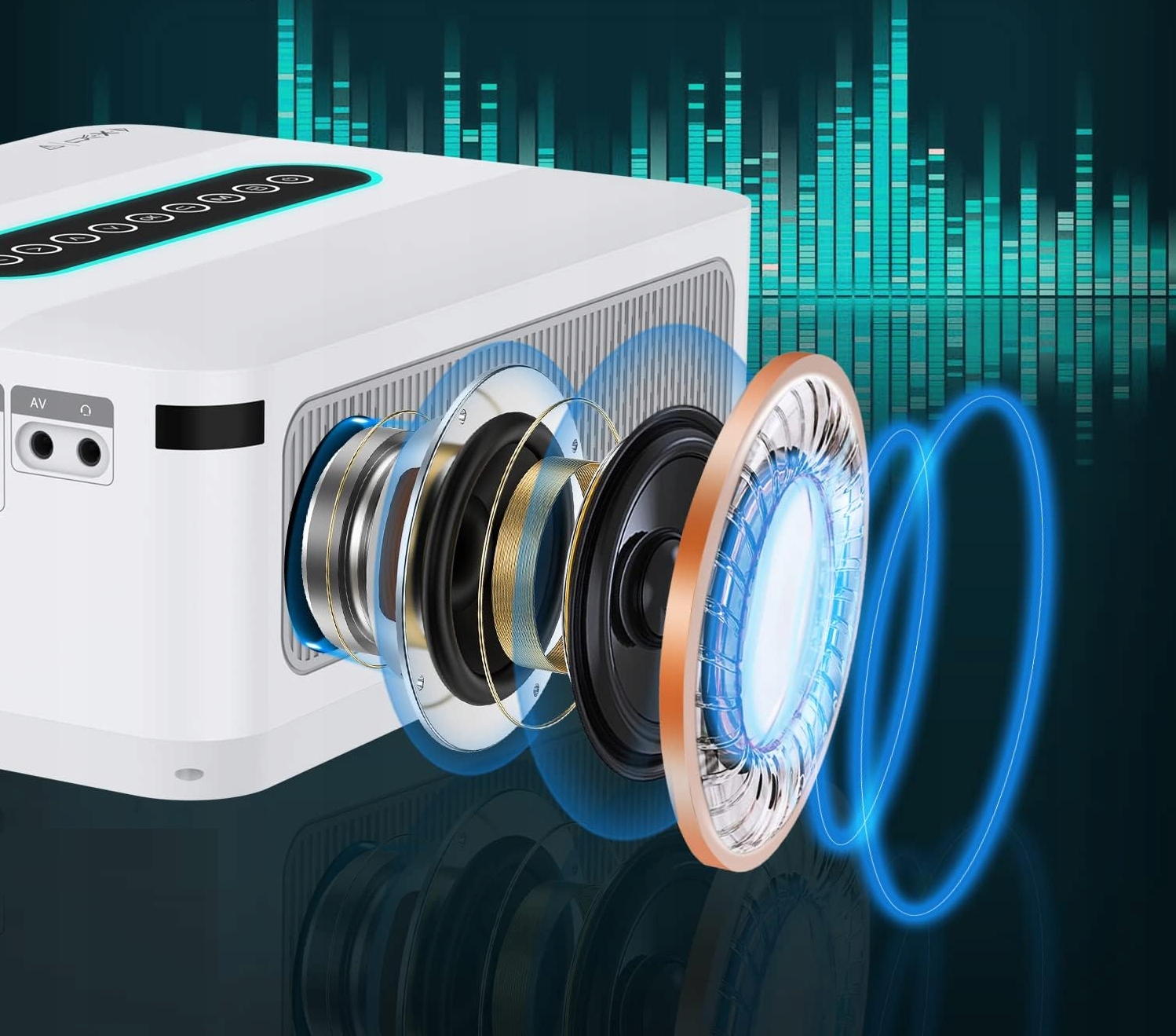 PROJEKTOR RZUTNIK ANDROID SMART TV WIFI FULL HD 12000LM 4K LED BLUETOOTH Żywotność lampy w trybie normalnym 2000 h