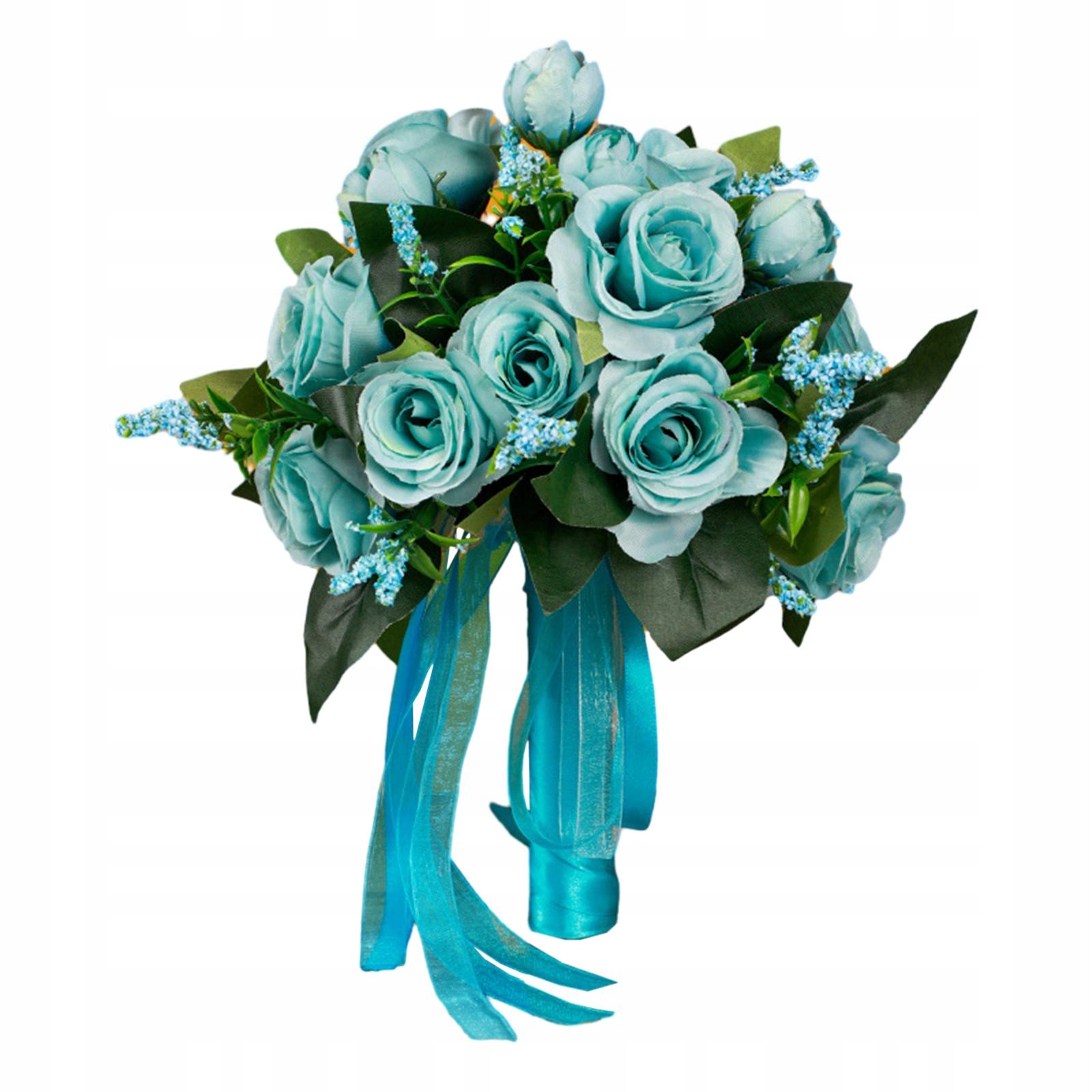 Svatební kytice hedvábné květiny svatební kytice Modrá za 299 Kč - Allegro