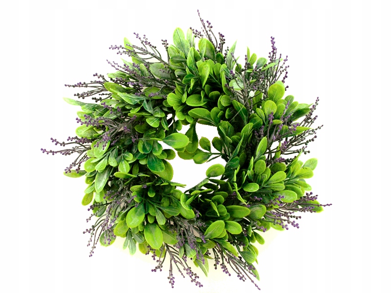 

Wianek Stroik Dekoracyjny Bukszpan Kwiaty 25 cm