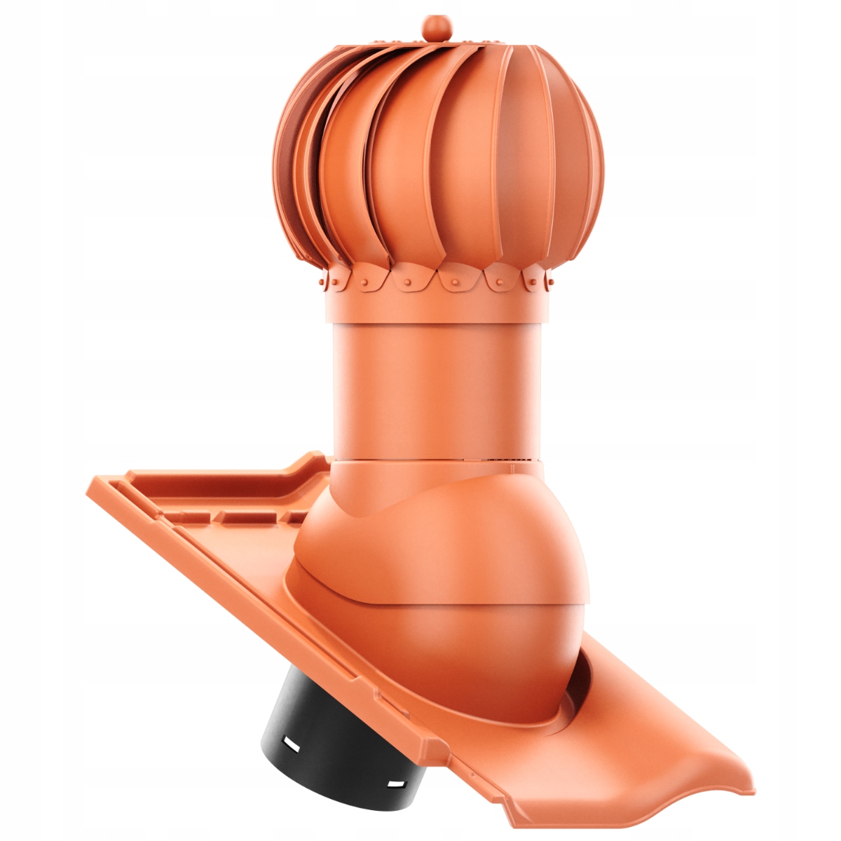 Rotační kulový Větrací komín , průměr 150 mm, Braas Rubín 9V, Měděný